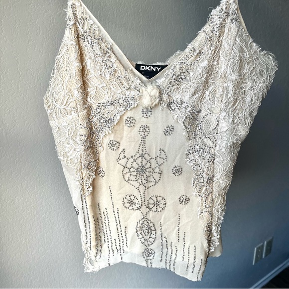 Dkny Tops - DKNY / Vintage Silk Beaded Camisole with Silk Lining